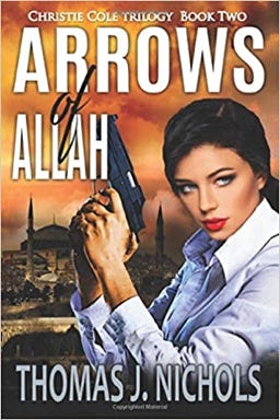 Arrows of Allah is the second in the Christie Cole trilogy. Following her deep undercover investigation in Voices in the Fog, the Arrows of Allah follows the now-married Christie Cole-McCarren into the shadows of the Islamic terrorists’ war on infidels.